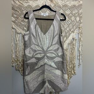 Badgley Mischka Mark and James Beaded Mini Dress Sz Large